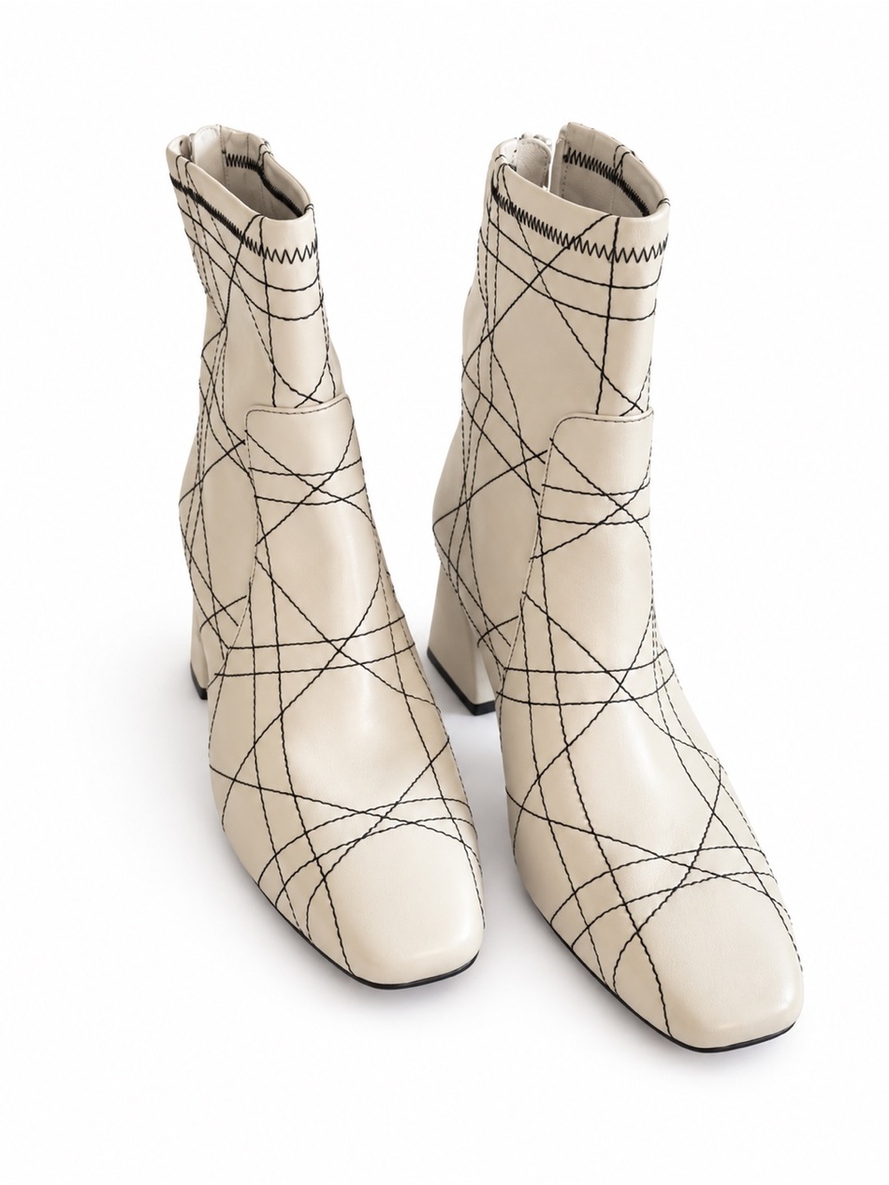 Django & Juliette Vian Leather Stitch Ankle Boots Size 37 (7)